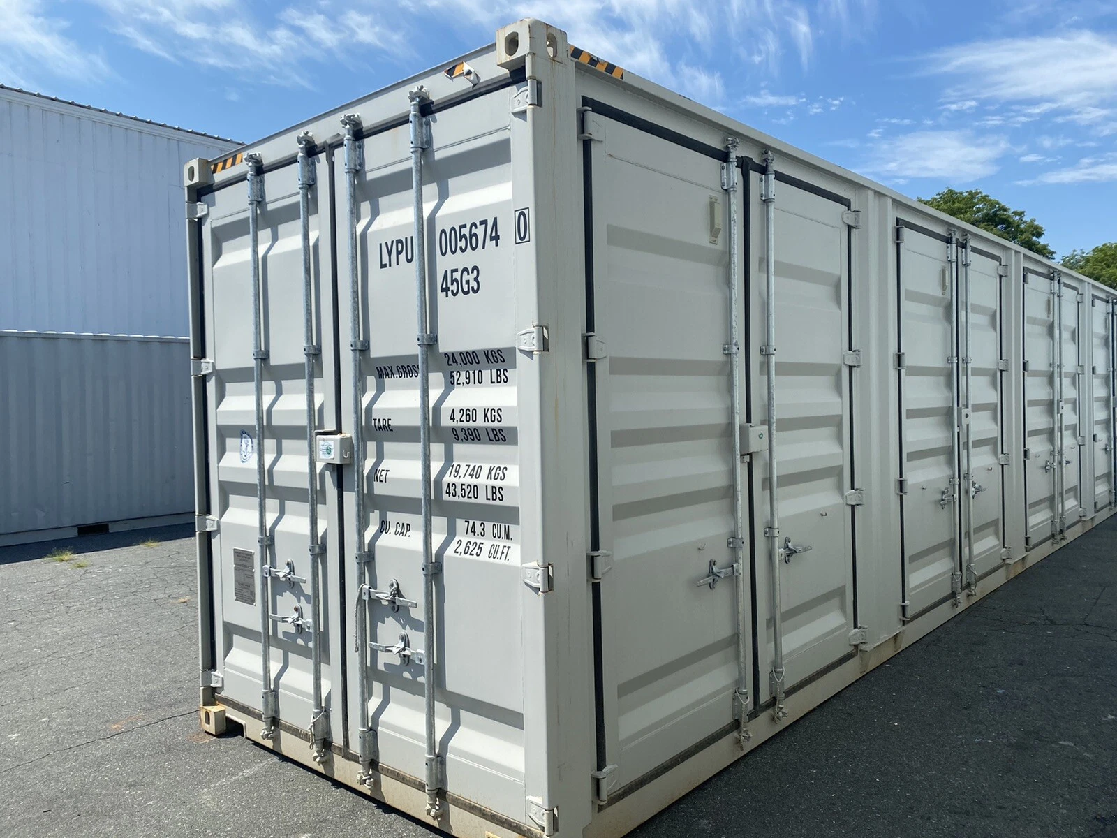40ft High Cube New Shipping Container open side one trip